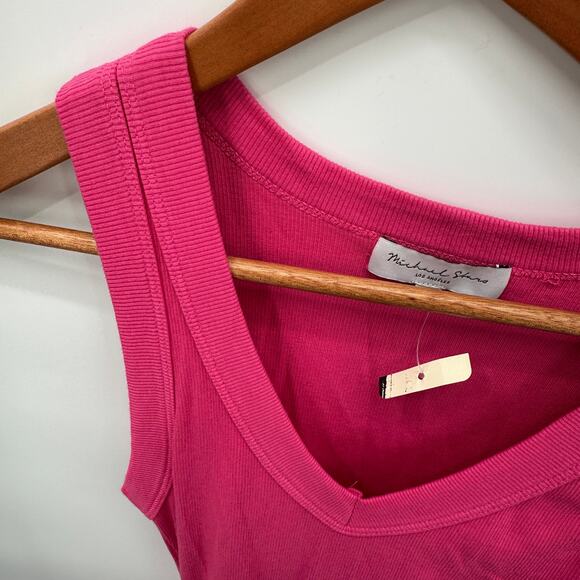 MICHAEL STARS NWT Ultra Rib Lori V Neck Midi Bodcon Dress // XS - Picture 5 of 9